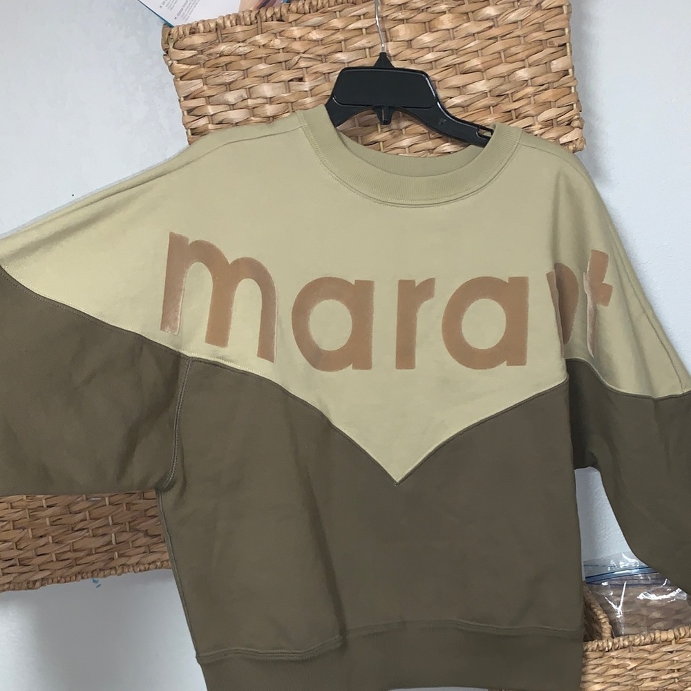 Isabel Marant Étoile Two Tone Green Sweatshirt